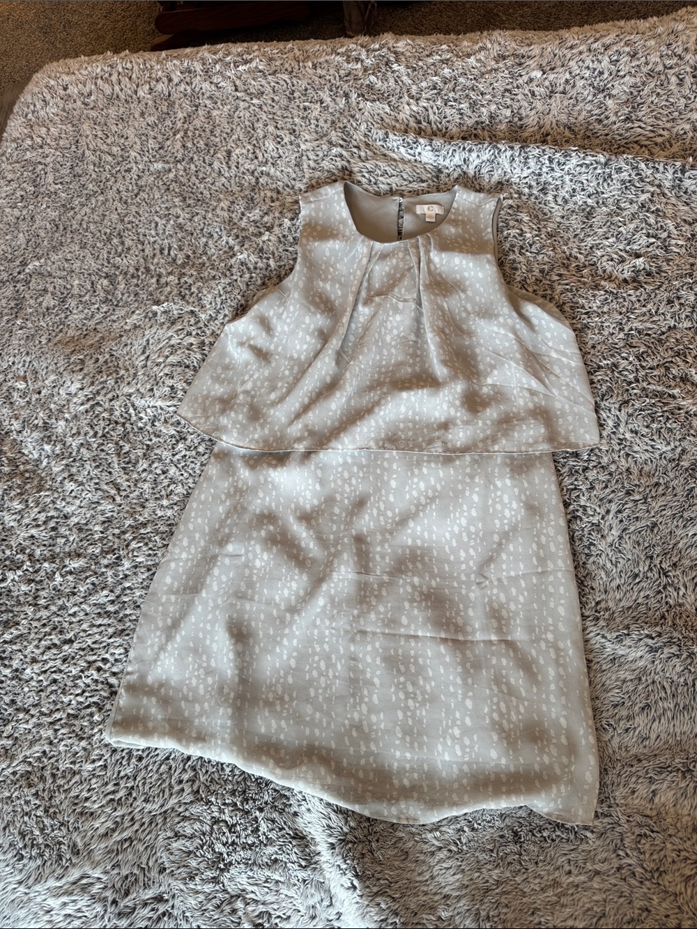 Charming Charlie silver Patterned Midi Dress